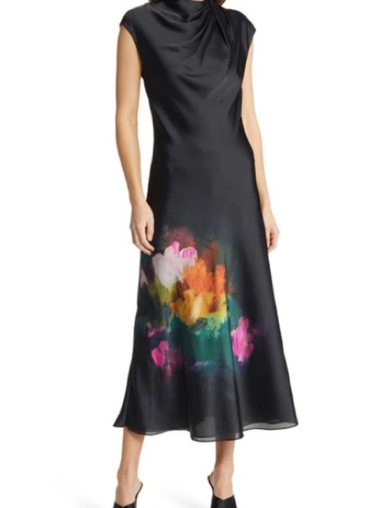 Ted Baker Dresses & Skirts - Ted Baker Averiee Draped Neck Midi Dress In Black